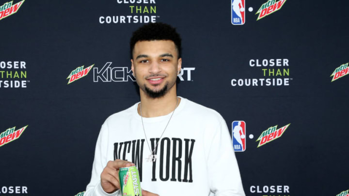 LOS ANGELES, CA - FEBRUARY 18: Mtn Dew Kickstart Rising Star Jamal Murray at Mtn Dew Kickstart Courtside Studios at NBA All-Star 2018 in Los Angeles, Sunday, February 18, 2018. (Photo by Phillip Faraone/Getty Images for Mtn Dew NBA All-Star Weekend)