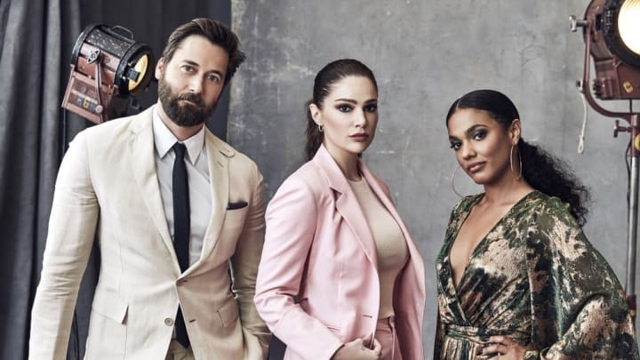 NBCUNIVERSAL UPFRONT EVENTS — Upfront Portrait Studio — Pictured: Ryan Eggold, Janet Montgomery, Freema Agyeman “New Amsterdam” — (Photo by: Maarten de Boer/NBCUniversal)
