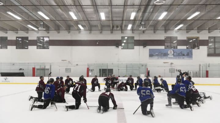 CENTENNIAL, CO - September 16: Colorado Avalanche rookie camp at the Family Sports Center September 15, 2016. (Photo by Andy Cross/The Denver Post via Getty Images)