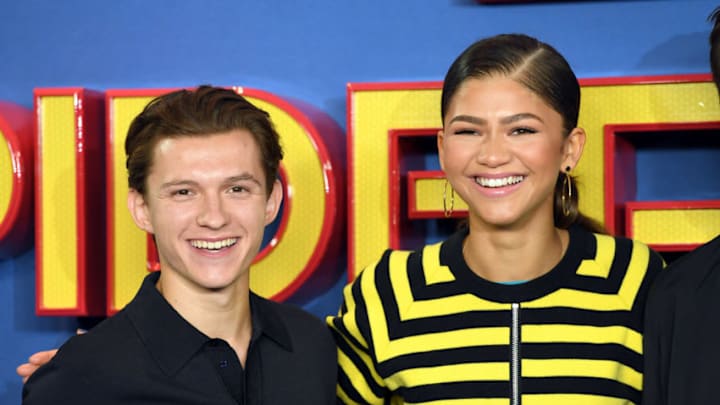 LONDON, ENGLAND - JUNE 15: Tom Holland and Zendaya attend the "Spider-Man : Homecoming" photocall at The Ham Yard Hotel on June 15, 2017 in London, England. (Photo by Karwai Tang/WireImage)