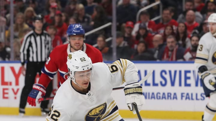 BUFFALO, NY – JANUARY 30: Brandon Montour (Photo by Nicholas T. LoVerde/Getty Images)