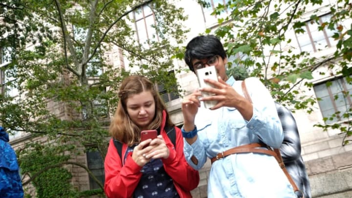 NEW YORK, NY - JULY 29: Children play Pokemon Go in Central Park as Pokemon Go craze hits New York City on July 29, 2016 in New York City. (Photo by Michael Loccisano/Getty Images)