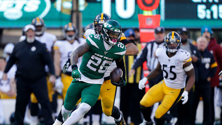 New York Jets running back Le’Veon Bell (Photo by Jim McIsaac/Getty Images)