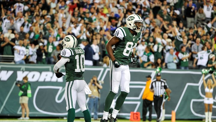 EAST RUTHERFORD, NJ – SEPTEMBER 22: Stephen Hill (Photo by Ron Antonelli/Getty Images)