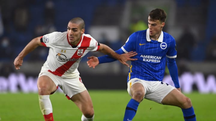 Oriol Romeu of Southampton (L) (Photo by Mike Hewitt/Getty Images)