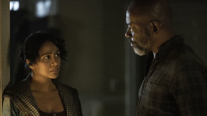 Karen David as Grace, Lennie James as Morgan Jones - Fear the Walking Dead _ Season 8, Episode 4 - Photo Credit: Lauren "Lo" Smith/AMC