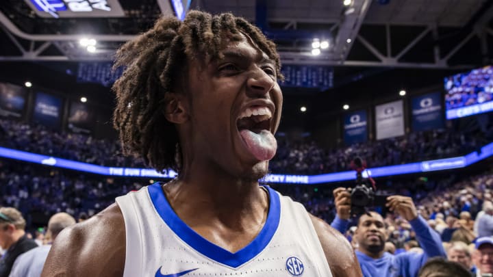 LEXINGTON, KY – FEBRUARY 29: Tyrese Maxey #3 of the Kentucky Wildcats. (Photo by Michael Hickey/Getty Images)