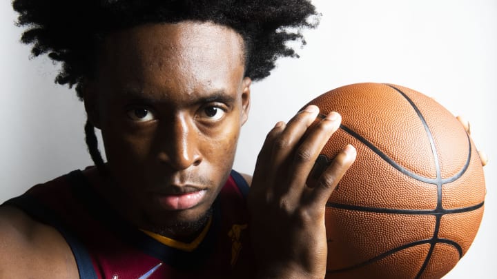 Sep 27, 2021; Independence, OH, USA; Cleveland Cavaliers guard Collin Sexton (2) during media day at Cleveland Clinic Courts. Mandatory Credit: Ken Blaze-USA TODAY Sports