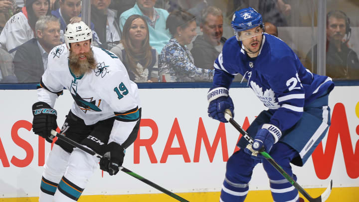 TORONTO, ON – OCTOBER 25: Joe Thornton  (Photo by Claus Andersen/Getty Images)