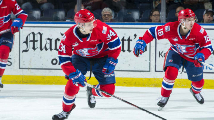 Adam Beckman enters the Minnesota Wild training camp as a 20-year-old forward vying for a roster spot in a crowded field.(Photo by Marissa Baecker/Getty Images)