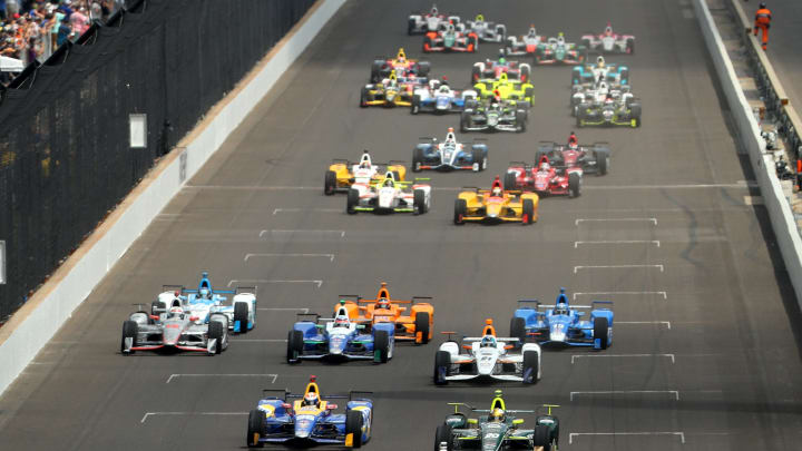 INDIANAPOLIS, IN – MAY 28: Scott Dixon of New Zealand, driver of the #9 Camping World Honda (Photo by Chris Graythen/Getty Images)