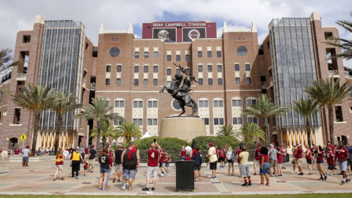 TALLAHASSEE, FL - AUGUST 31: A general view in front of Doak Campbell Stadium before the Florida State Seminoles host the Boise State Broncos for the season homer on August 31, 2019 in Tallahassee, Florida. The game was moved from Jacksonville, Florida because of Hurricane Dorian. (Photo by Don Juan Moore/Getty Images)