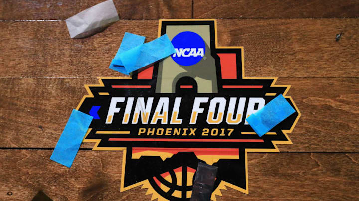 GLENDALE, AZ - APRIL 03: Confetti covers the Final Four logo after the North Carolina Tar Heels defeated the Gonzaga Bulldogs during the 2017 NCAA Men's Final Four National Championship game at University of Phoenix Stadium on April 3, 2017 in Glendale, Arizona. The Tar Heels defeated the Bulldogs 71-65. (Photo by Ronald Martinez/Getty Images) GLENDALE, AZ - APRIL 03: Confetti covers the Final Four logo after the North Carolina Tar Heels defeated the Gonzaga Bulldogs during the 2017 NCAA Men's Final Four National Championship game at University of Phoenix Stadium on April 3, 2017 in Glendale, Arizona. The Tar Heels defeated the Bulldogs 71-65. (Photo by Ronald Martinez/Getty Images)