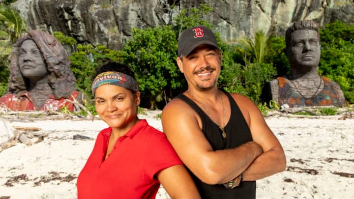 MANA ISLAND - MARCH 28: This edition features two legendary winners, Boston Rob Mariano and Sandra Diaz-Twine, who return to the game to serve as mentors to a group of 20 new castaways on SURVIVOR: Island of the Idols, when the Emmy Award-winning series returns for its 39th season, Wednesday, Sept. 25 (8:00-9:30PM, ET/PT) on the CBS Television Network. (Photo by Robert Voets/CBS via Getty Images)