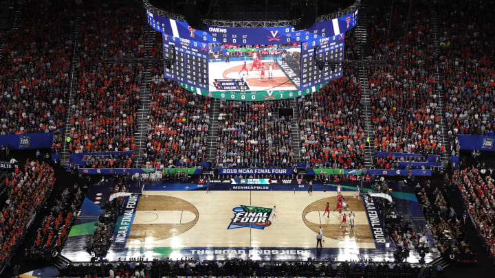 MINNEAPOLIS, MINNESOTA – APRIL 08: A general view in the first half between the Virginia Cavaliers and the Texas Tech Red Raiders during the 2019 NCAA men’s Final Four National Championship game at U.S. Bank Stadium on April 08, 2019 in Minneapolis, Minnesota. (Photo by Tom Pennington/Getty Images)
