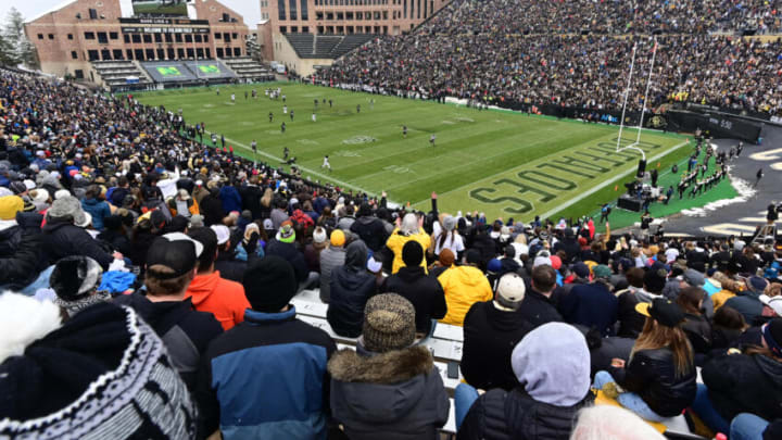 Apr 22, 2023; Boulder, CO, USA; General view of Folsom Field during the first half of a spring game. Mandatory Credit: Ron Chenoy-USA TODAY Sports