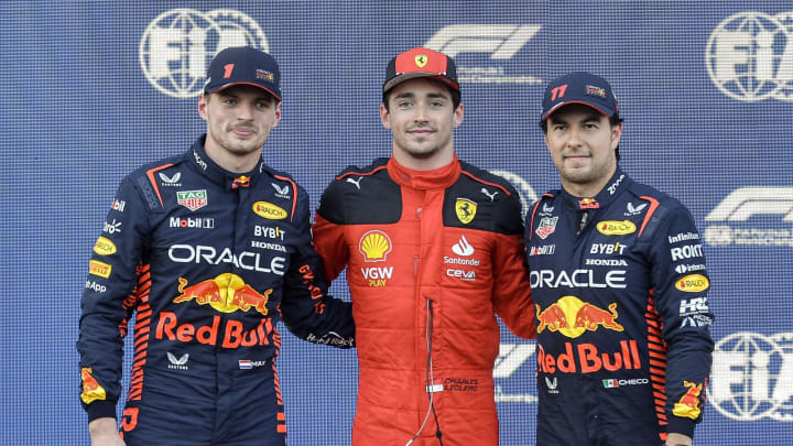 Max Verstappen, Charles Leclerc, Sergio Perez, Formula 1