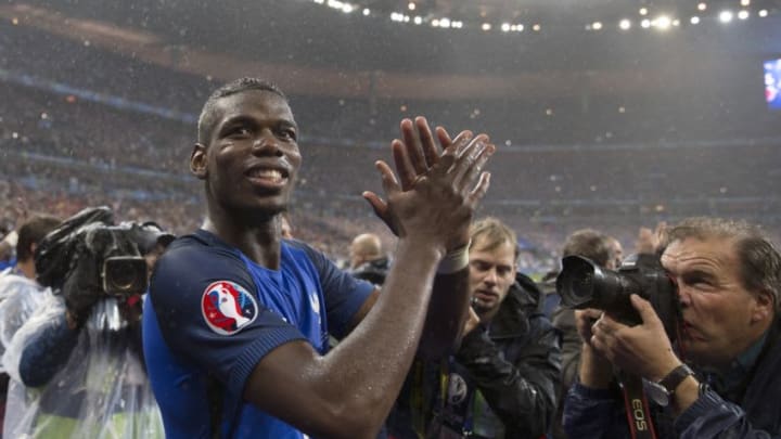 Paul Pogba of France during the UEFA EURO 2016 quarter final match between France and Iceland on July 3, 2016 at the Stade de France in Paris, France.(Photo by VI Images via Getty Images)