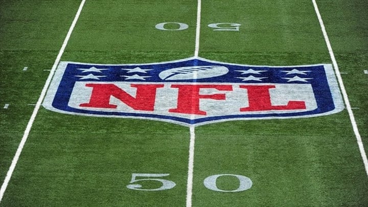Jan 29, 2012; Honolulu, HI, USA; A midfield shot of the NFL logo prior to the 2012 Pro Bowl at Aloha Stadium. Mandatory Credit: Kyle Terada-USA TODAY Sports