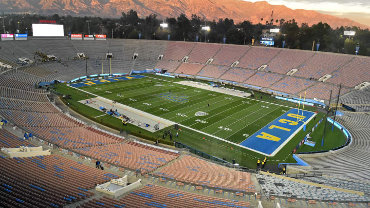 Nov 19, 2016; Pasadena, CA, USA; The Rose Bowl Stadium before the game between the UCLA Bruins and the USC Trojans. Mandatory Credit: Jayne Kamin-Oncea-USA TODAY Sports