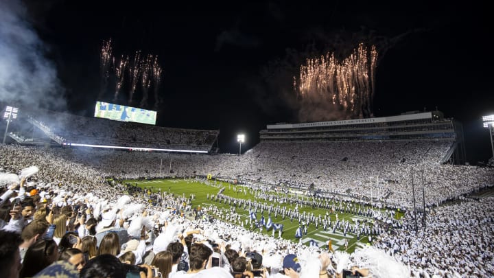 UNIVERSITY PARK, PA – OCTOBER 19: General view before the white out game between the Penn State Nittany Lions and the Michigan Wolverines on October 19, 2019, at Beaver Stadium in University Park, Pennsylvania. Penn State defeats Michigan 28-21. (Photo by Brett Carlsen/Getty Images)