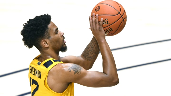 az Sherman West Virginia Basketball (Photo by Mitchell Layton/Getty Images)