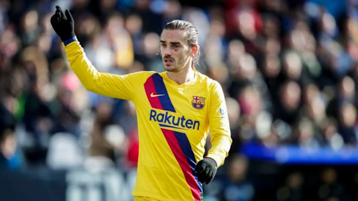 MADRID, SPAIN - NOVEMBER 23: Antoine Griezmann of FC Barcelona during the La Liga Santander match between Leganes v FC Barcelona at the Estadio Municipal de Butarque on November 23, 2019 in Madrid Spain (Photo by David S. Bustamante/Soccrates/Getty Images)