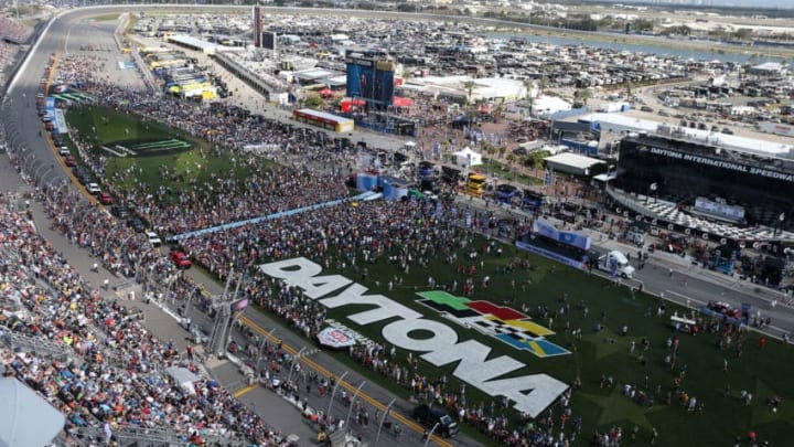 DAYTONA BEACH, FL - FEBRUARY 17: A general view of fans prior to the start of the Monster Energy NASCAR Cup Series 61st Annual Daytona 500 at Daytona International Speedway on February 17, 2019 in Daytona Beach, Florida. (Photo by Brian Lawdermilk/Getty Images)