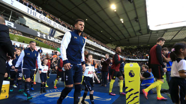 LONDON, ENGLAND - OCTOBER 02: Kyle Walker of Tottenham Hotspur walks out of the tunnel during the Premier League match between Tottenham Hotspur and Manchester City at White Hart Lane on October 2, 2016 in London, England. (Photo by Tottenham Hotspur FC/Tottenham Hotspur FC via Getty Images)