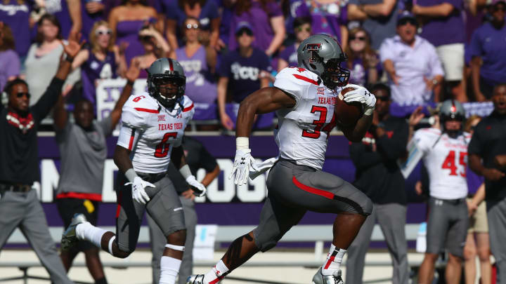 Kenny Williams #34 of the Texas Tech Red Raiders  (Photo by Ronald Martinez/Getty Images)