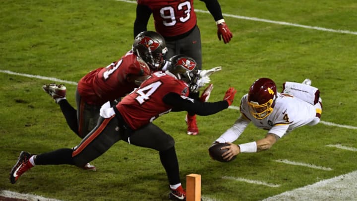 Washington Football Team QB Taylor Heinicke. Mandatory Credit: Brad Mills-USA TODAY Sports