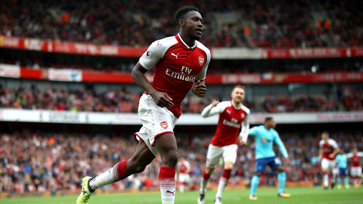 LONDON, ENGLAND - SEPTEMBER 09: Danny Welbeck of Arsenal celebrates scoring his sides third goal during the Premier League match between Arsenal and AFC Bournemouth at Emirates Stadium on September 9, 2017 in London, England. (Photo by Julian Finney/Getty Images)