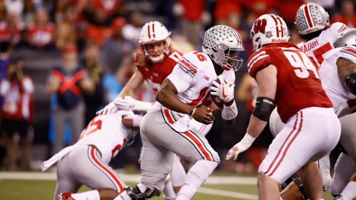 INDIANAPOLIS, IN - DECEMBER 02: Quarterback J.T. Barrett