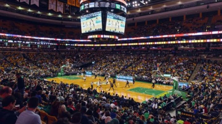 An overall view of the stadium as the Boston Celtics take on the Brooklyn Nets in the second half at TD Garden. The Celtics defeated the Nets 100-86. Mandatory Credit: David Butler II-USA TODAY Sports