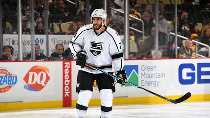 PITTSBURGH, PA - DECEMBER 16: Dwight King #74 of the Los Angeles Kings skates against the Pittsburgh Penguins at PPG Paints Arena on December 16, 2016 in Pittsburgh, Pennsylvania. (Photo by Joe Sargent/NHLI via Getty Images) *** Local Caption ***