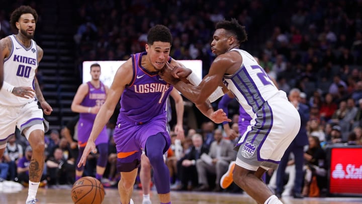 Devin Booker Buddy Hield Phoenix Suns (Photo by Lachlan Cunningham/Getty Images)