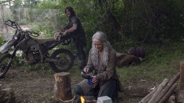Norman Reedus as Daryl Dixon, Melissa McBride as Carol Peletier - The Walking Dead _ Season 9, Episode 7 - Photo Credit: Gene Page/AMC