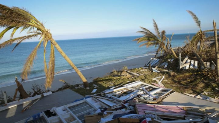 ELBOW KEY, BAHAMAS - SEPTEMBER 06: The ruins of homes is seen on September 6, 2019 in Elbow Key Island, Bahamas. Hurricane Dorian hit the island chain as a category 5 storm battering them for two days before moving north. (Photo by Jose Jimenez/Getty Images)