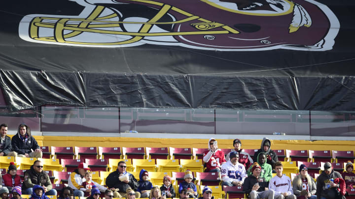 LANDOVER, MD – DECEMBER 22: Fans sit in the stands before the start of a game between the New York Giants and Washington Redskins at FedExField on December 22, 2019 in Landover, Maryland. (Photo by Patrick McDermott/Getty Images)