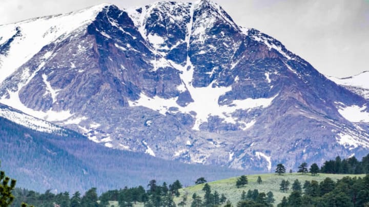 Some parts of the Rocky Mountains are covered in snow, all year long. Unless the mountains of North Carolina, these mountains are steep and can cause avalances