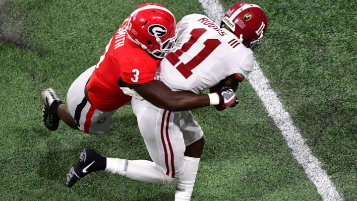 ATLANTA, GA - JANUARY 08: Roquan Smith #3 (Photo by Scott Cunningham/Getty Images)