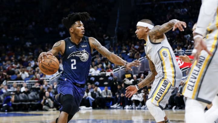 ORLANDO, FL - FEBRUARY 6: Elfrid Payton #2 of the Orlando Magic drives to the basket against Isaiah Thomas #3 of the Cleveland Cavaliers at the Amway Center on February 6, 2018 in Orlando, Florida. The Magic defeated the Cavaliers 116 to 98. NOTE TO USER: User expressly acknowledges and agrees that, by downloading and or using this photograph, User is consenting to the terms and conditions of the Getty Images License Agreement. (Photo by Don Juan Moore/Getty Images)
