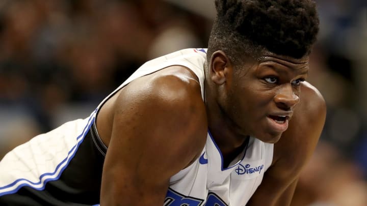 ORLANDO, FL – OCTOBER 12: Mohamed Bamba #5 of the Orlando Magic (Photo by Sam Greenwood/Getty Images)