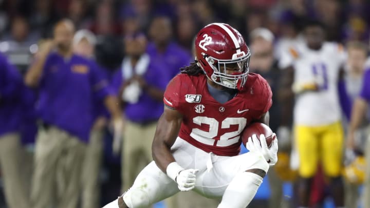 TUSCALOOSA, AL – NOVEMBER 09: Najee Harris #22 of the Alabama Crimson Tide rushes during the second half against the LSU Tigers at Bryant-Denny Stadium on November 9, 2019 in Tuscaloosa, Alabama. (Photo by Todd Kirkland/Getty Images)