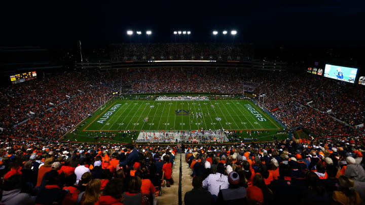 AUBURN, AL – NOVEMBER 08: A general view of Jordan Hare Stadium during the game between the Auburn Tigers and the Texas A