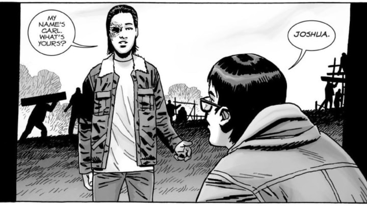 Carl and Joshua from The Walking Dead issue 181 - Image Comics and Skybound