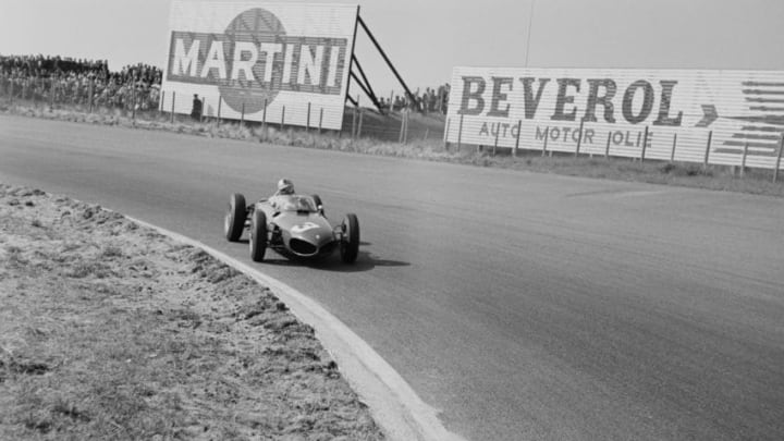 German racing driver Wolfgang von Trips (1928 - 1961) driving #3 Team Ferrari at the Dutch Grand Prix, Circuit Park Zandvoort, Zandvoort, Netherlands, 22nd May 1961. (Photo by Michael Hardy/Daily Express/Hulton Archive/Getty Images)