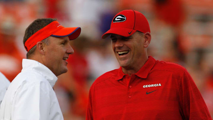 Mike Bobo, former Offensive Coordinator of the Georgia Bulldogs (Photo by Tyler Smith/Getty Images)