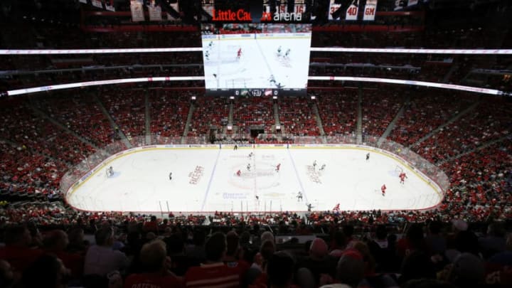 DETROIT, MI - OCTOBER 5: The Detroit Red Wings play the Minnesota Wild during the first period at Little Caesars Arena on October 5, 2017 in Detroit, Michigan. (Photo by Duane Burleson/Getty Images)