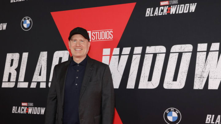 LOS ANGELES, CALIFORNIA - JUNE 29: Kevin Feige attends the Marvel Studios' 'Black Widow' Fan Event at the El Capitan Theatre on June 29, 2021 in Los Angeles, California. (Photo by Amy Sussman/Getty Images)